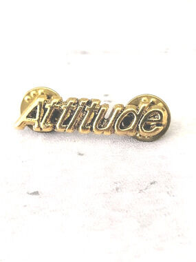 Vintage Attitude State Of Mind Motivation Confidence Lapel Hat Pin